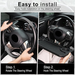 Multifunctional steering wheel dining table