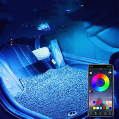 USB Voice Control Music Rhythm Light Car Interior Modification