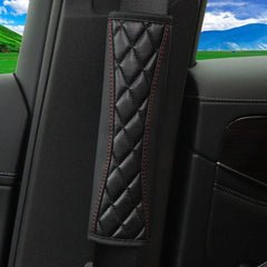 1pc 3D Embroidery Faux Sheepskin Seat Belt Shoulder Pad For Car