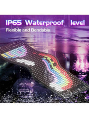 LED Sign, LED Matrix Pixel Panel, 7"X3" Flexible LED Car Sign Matrix Panel USB 5V Bluetooth App Control