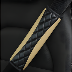 1pc 3D Embroidery Faux Sheepskin Seat Belt Shoulder Pad For Car